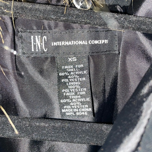 INC International Concepts Convertible Black Faux-Fur Vest, 3 in 1 Size XS - Picture 10 of 16